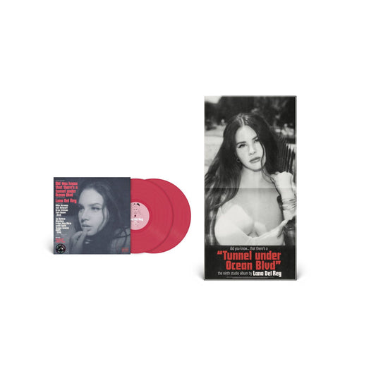 Lana Del Rey - Did You Know That There's a Tunnel Under Ocean Blvd - hmv Dark Pink Vinyl + Alt. Cover + Poster
